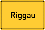 Place name sign Riggau