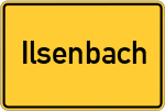 Place name sign Ilsenbach