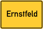 Place name sign Ernstfeld, Oberpfalz