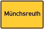 Place name sign Münchsreuth