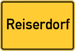 Place name sign Reiserdorf