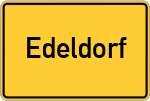 Place name sign Edeldorf, Oberpfalz