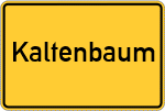 Place name sign Kaltenbaum, Oberpfalz