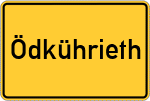 Place name sign Ödkührieth