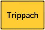 Place name sign Trippach, Oberpfalz