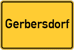Place name sign Gerbersdorf