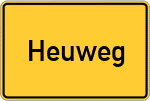 Place name sign Heuweg