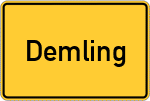 Place name sign Demling, Kreis Regensburg