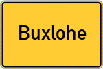 Place name sign Buxlohe