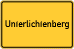 Place name sign Unterlichtenberg