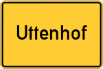 Place name sign Uttenhof