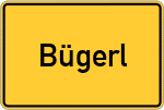 Place name sign Bügerl