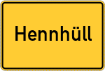 Place name sign Hennhüll
