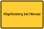 Place name sign Klapfenberg bei Hemau