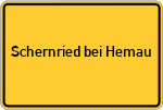 Place name sign Schernried bei Hemau