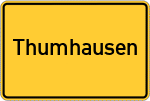 Place name sign Thumhausen