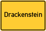 Place name sign Drackenstein