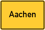Place name sign Aachen
