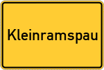Place name sign Kleinramspau