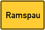Place name sign Ramspau