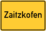 Place name sign Zaitzkofen