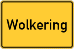 Place name sign Wolkering
