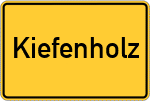 Place name sign Kiefenholz, Kreis Regensburg