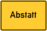 Place name sign Abstatt