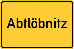 Place name sign Abtlöbnitz