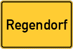 Place name sign Regendorf