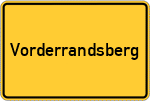 Place name sign Vorderrandsberg, Oberpfalz