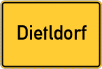 Place name sign Dietldorf