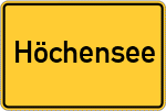 Place name sign Höchensee