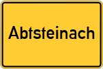 Place name sign Abtsteinach