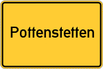 Place name sign Pottenstetten