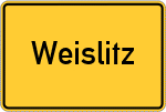 Place name sign Weislitz