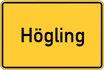 Place name sign Högling, Oberpfalz