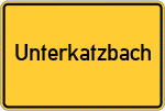 Place name sign Unterkatzbach