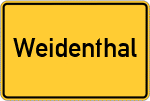 Place name sign Weidenthal