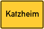 Place name sign Katzheim