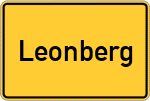 Place name sign Leonberg, Kreis Burglengenfeld