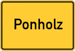 Place name sign Ponholz