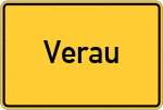 Place name sign Verau
