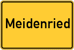 Place name sign Meidenried