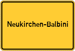 Place name sign Neukirchen-Balbini