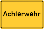 Place name sign Achterwehr