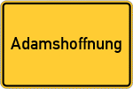 Place name sign Adamshoffnung