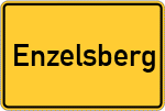Place name sign Enzelsberg