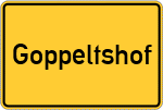 Place name sign Goppeltshof