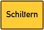 Place name sign Schiltern, Oberpfalz